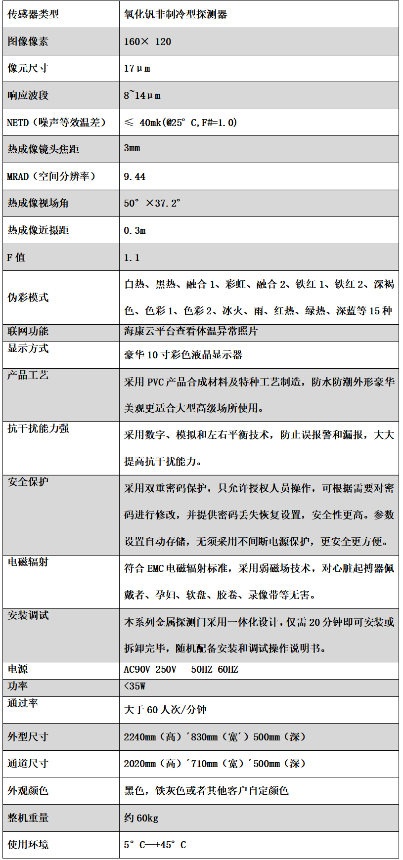 单光热成像测温门806AT